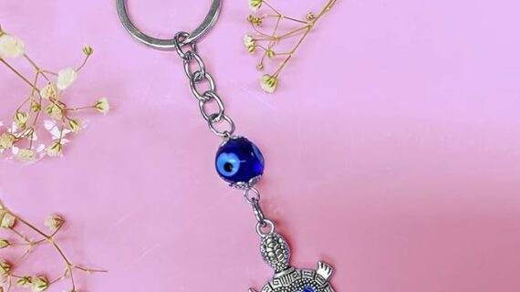 Evil Eye With Tortoise Keychain