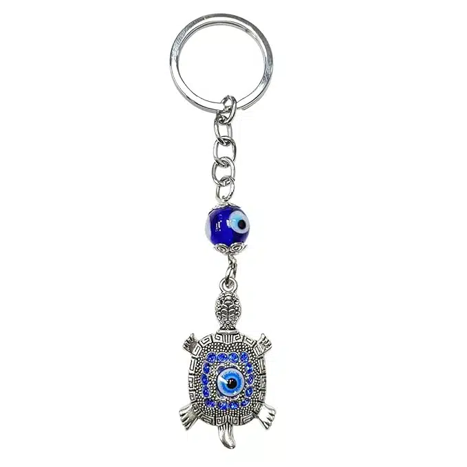 Evil Eye With Tortoise Keychain-Shubhanjali (2) Shop Evil Eye With Tortoise Keychain