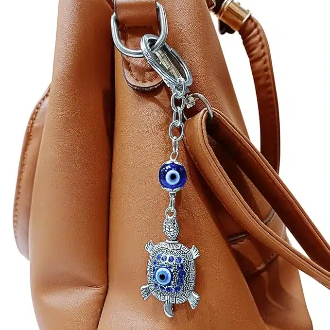 Evil Eye With Tortoise Keychain-Shubhanjali (3) Shop Evil Eye With Tortoise Keychain