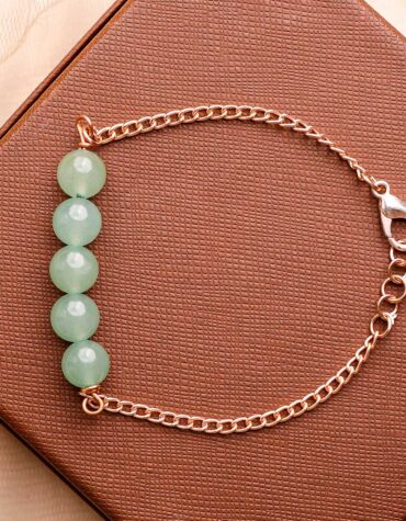 green aventurine five beads bracelet