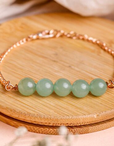 green aventurine five beads bracelet