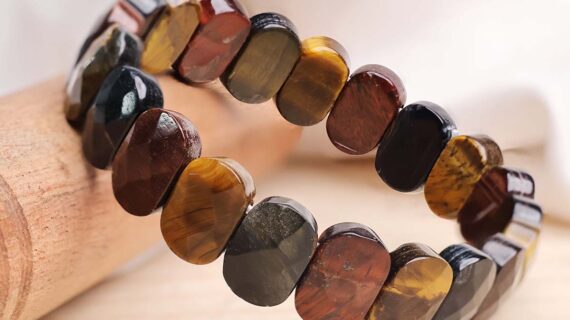 Multi Tiger Eye Oval Faceted Bracelet