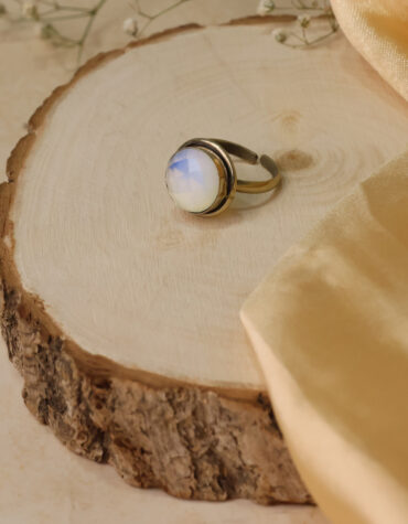 opalite faceted ring (man made)
