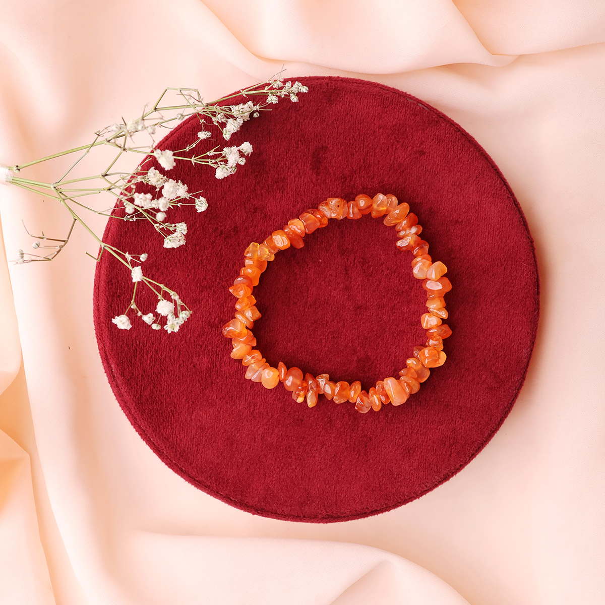 Red Carnelian Chips Bracelet (7)