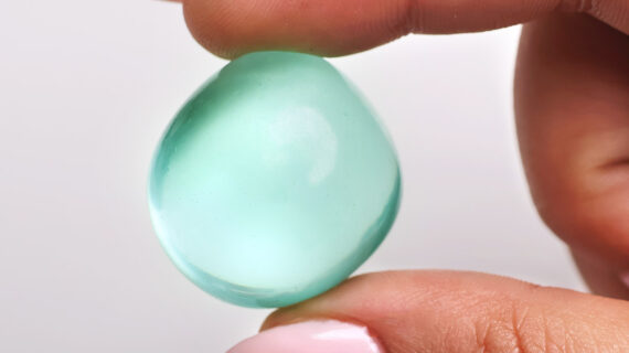 Aqua Obsidian Tumble Stone (Man-Made )