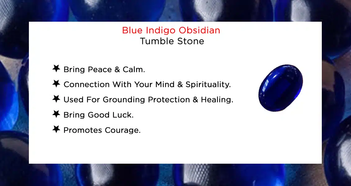Natural Blue Indigo Obsidian Tumble Stone