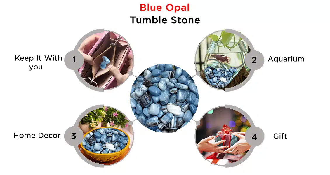 Natural Blue Opal Tumble Stone