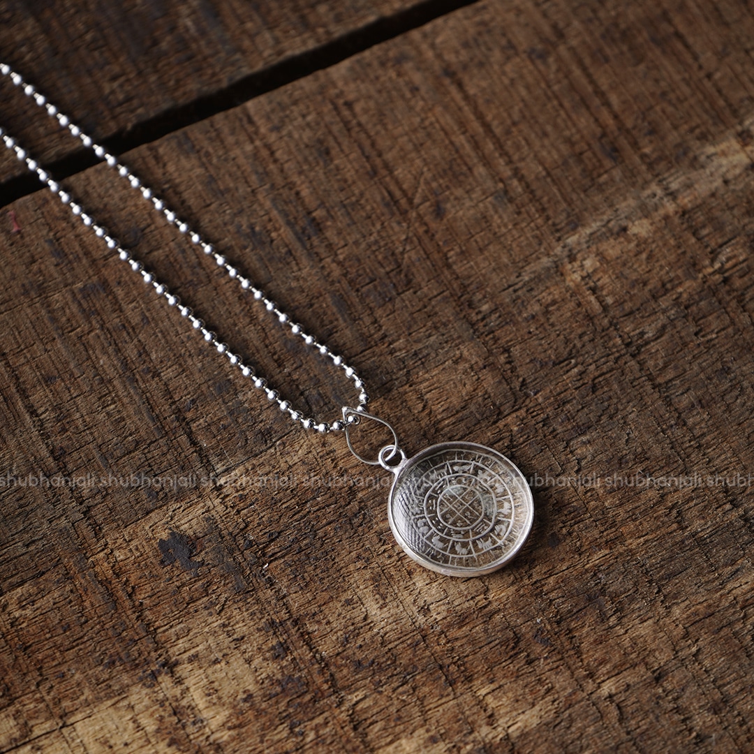 Crystal Pendant Crystal Kailash Dhan Raksha Yantra Therapy Pendant