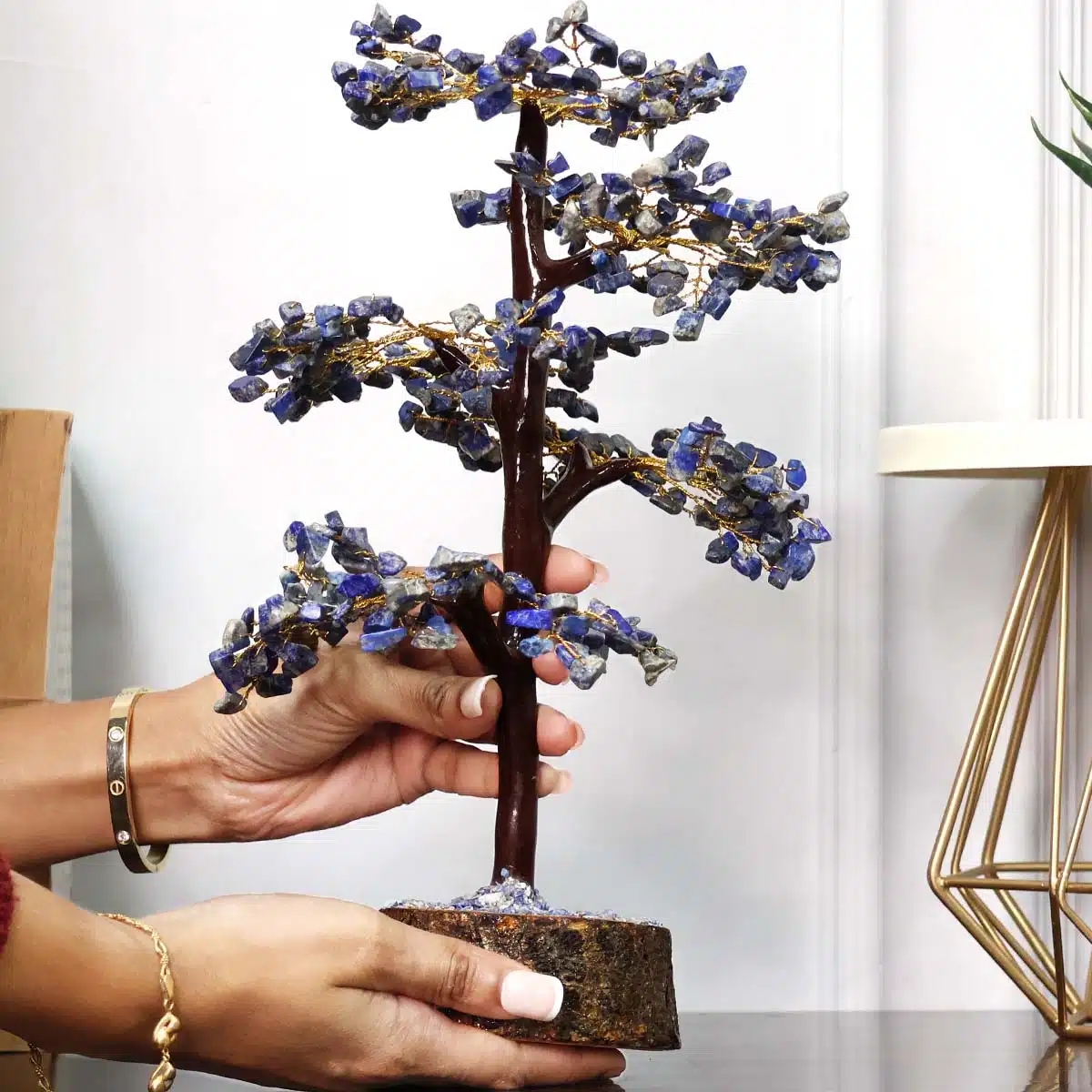 Shop Lapis Lazuli M-Seal Crystal Tree, Golden Wired