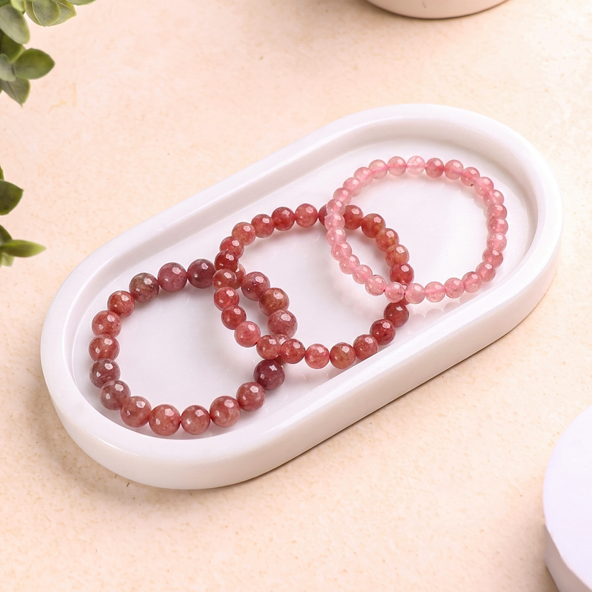 Untitled-4 strawberry quartz bracelet