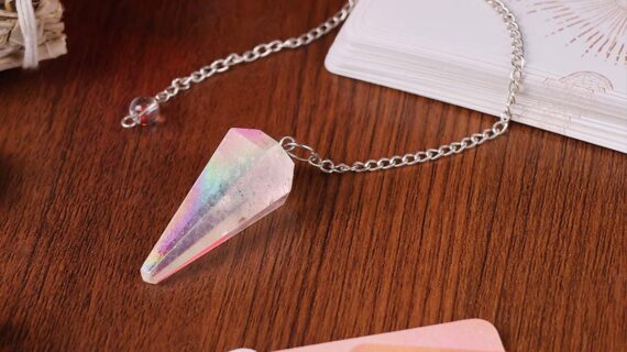 Angel Aura Quartz Point Pendulum