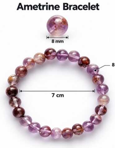 ametrine 8mm round beads bracelet