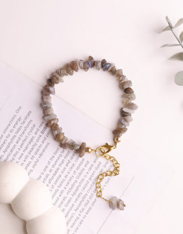 labradorite chips chain bracelet