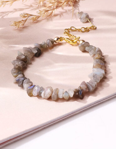 labradorite chips chain bracelet