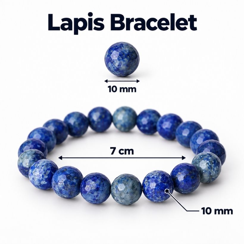 Lapis Lazuli Faceted Beads Bracelet (2) lapis lazuli faceted beads bracelet