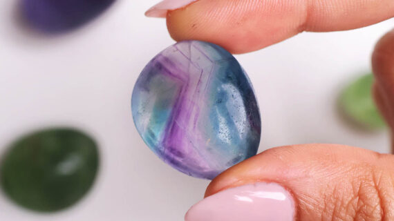 Multi Fluorite Tumble Stone