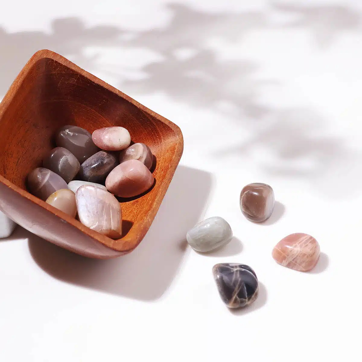 Multi Moonstone Tumble Stone-Shubhanjali (3) Shop Multi Moonstone Crystal Tumble Stone