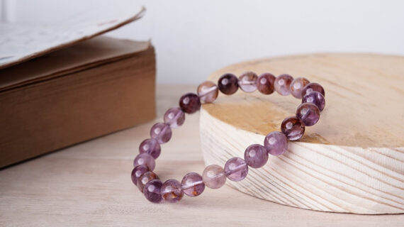 Ametrine 8mm Round Beads Bracelet