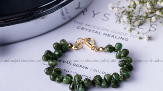Emerald Tear Drop Beads Bracelet