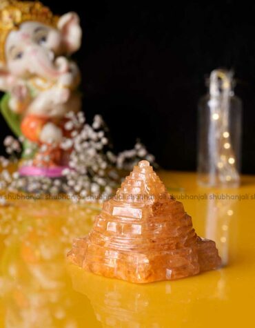 Golden Quartz Crystal Shree Yantra