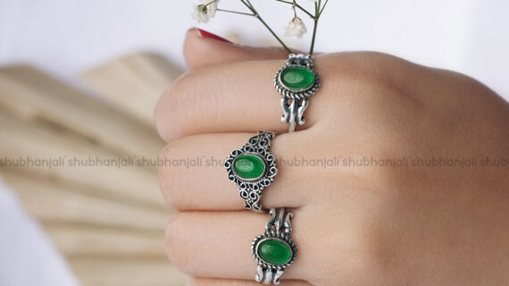 Green Onyx Design Ring
