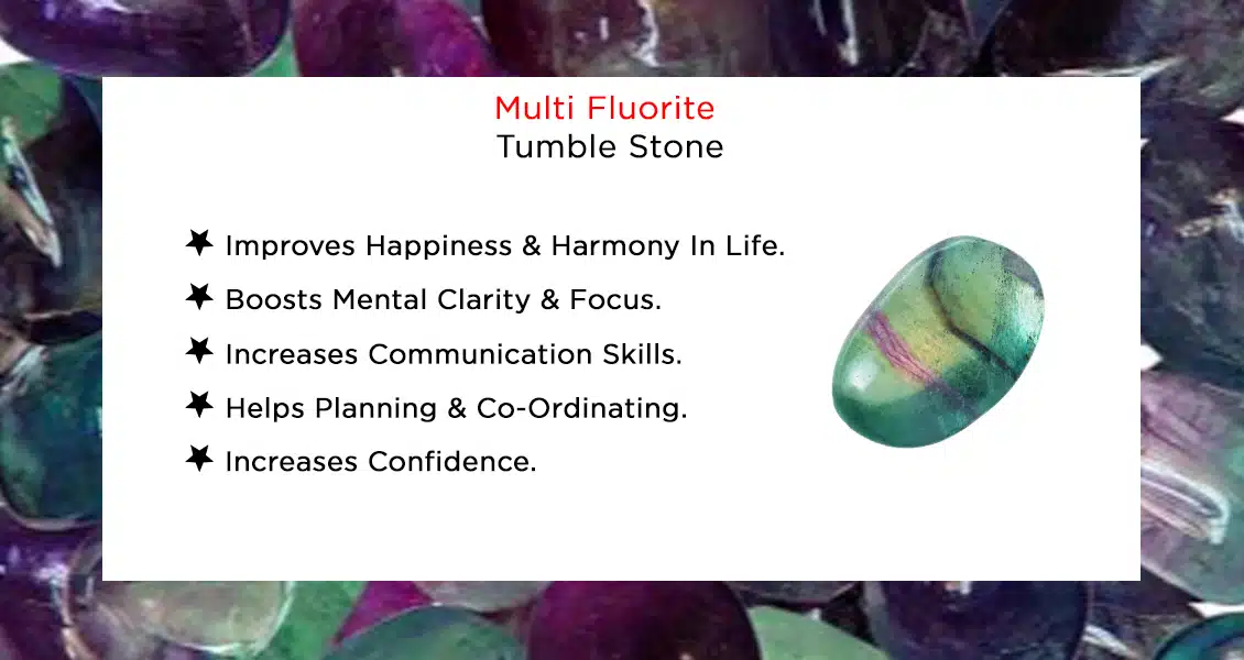 Natural Multi Fluorite Tumble Stone