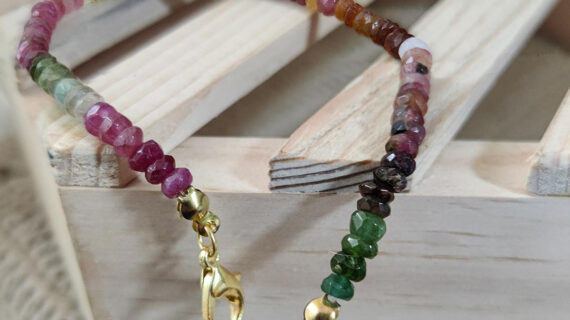 Multi Tourmaline Bati Beads Bracelet