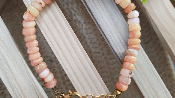 Pink Opal Faceted Bati Beads Bracelet
