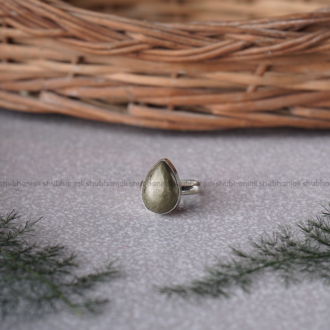 Shubhanjali-Pyrite-Drop-Ring