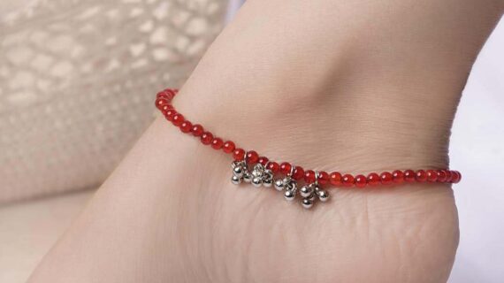 Red Onyx Leg Foot Anklet