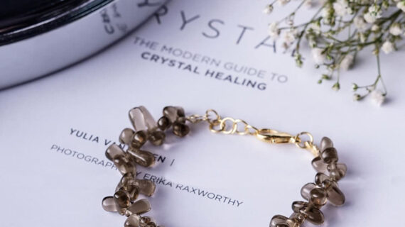 Smoky Quartz Tear Drop Beads Bracelet