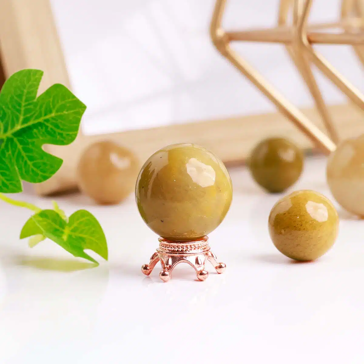 Shubhanjali-Yellow Aventurine Mini Ball (1) Shop Natural Yellow Aventurine Polished Mini Ball