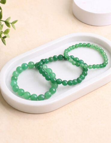 green aventurine faceted beads bracelet 6 mm
