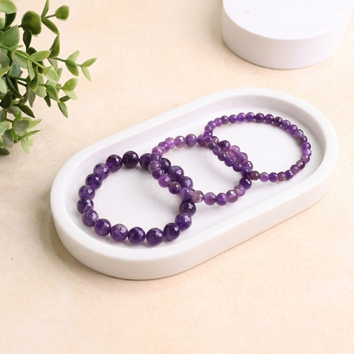 Untitled-4 amethyst faceted bracelet 6 mm