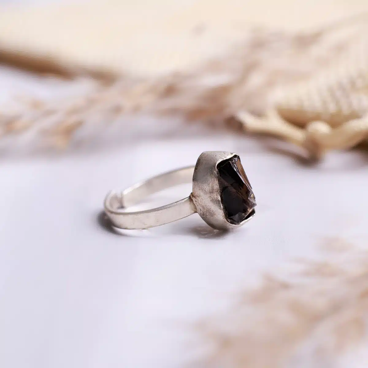 black-tourmaline-raw-stone-ring (1) Shubhanjali-Black-Tourmaline-Raw-Ring