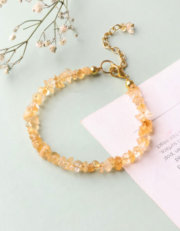 citrine chips chain bracelet