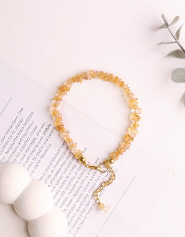 citrine chips chain bracelet