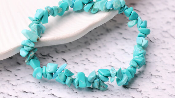 Turquoise Firoza Chips Bracelet (Powder)