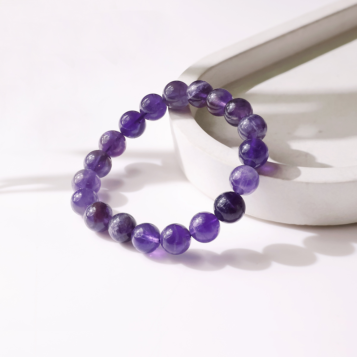 Amethyst Round Beads Bracelet (11)