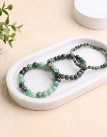 emerald round beads bracelet