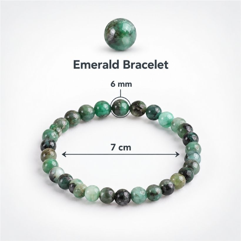Emerald Round Beads Bracelet (1) emerald round beads bracelet