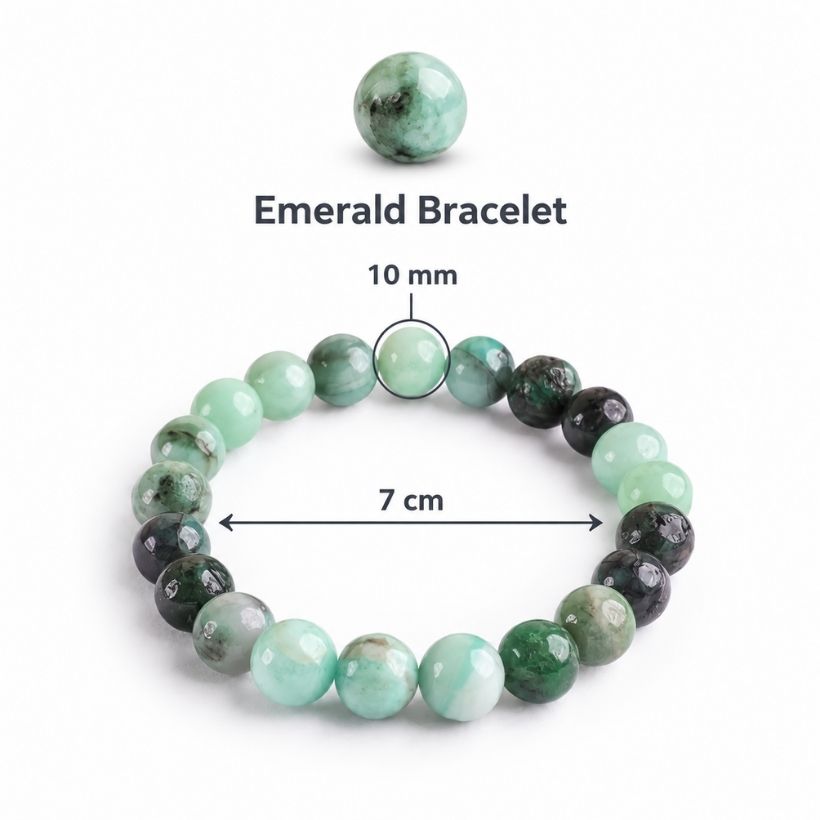 Emerald Round Beads Bracelet (2) emerald round beads bracelet