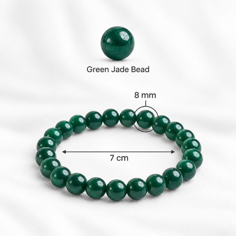 Green Jade Round Beads Bracelet green jade round beads bracelet