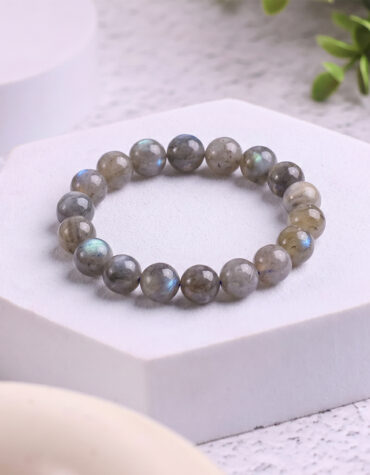 labradorite round beads bracelet 6 mm