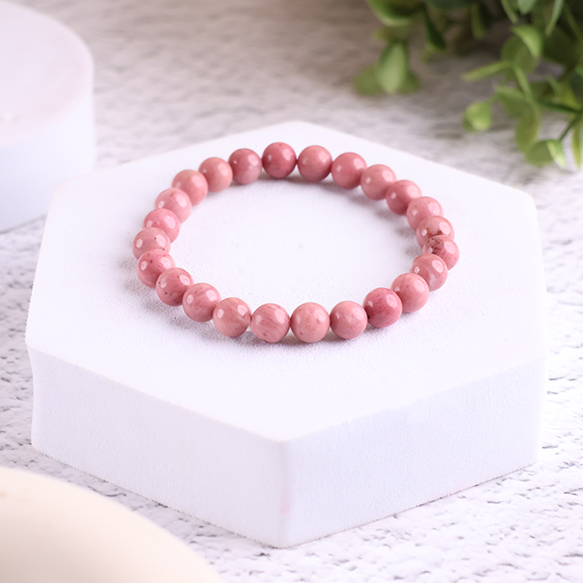 Rhodochrosite Bracelet 8 mm rhodochrosite bracelet 6 mm