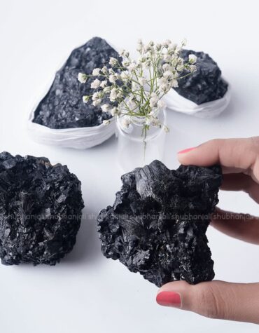 Natural Black Tourmaline Crystal Raw Cluster