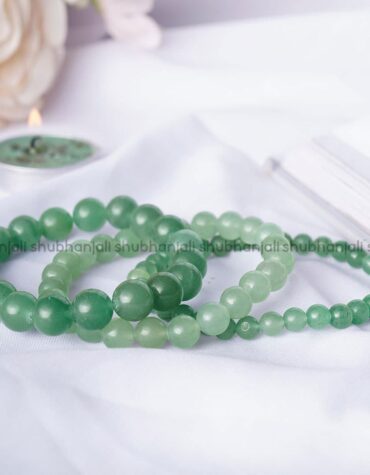 Natural Green Aventurine Crystal Round Beads Bracelet