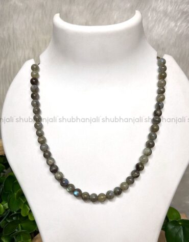 Labradorite Natural 8mm Beads Crystal Necklace