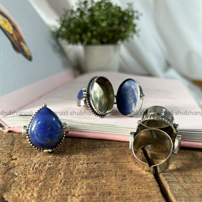 Crystal Rings | Buy Online Natural Lapis Lazuli Crystal Wish Ring ...