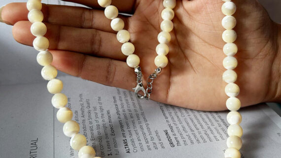 Mother of Pearl 8mm Beads Necklace